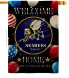 Welcome Home Seabee - Military Americana Vertical Impressions Decorative Flags HG108632 Made In USA