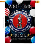 Welcome Home National Guard - Military Americana Vertical Impressions Decorative Flags HG108633 Made In USA