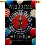 Welcome Home National Guard - Military Americana Vertical Impressions Decorative Flags HG108633 Made In USA