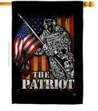 The Patriot - Military Americana Vertical Impressions Decorative Flags HG108639 Made In USA