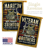 Veteran Brothers - Military Americana Vertical Impressions Decorative Flags HG108640 Made In USA