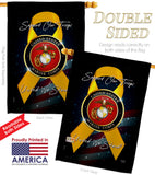 Support Marine Corps - Military Americana Vertical Impressions Decorative Flags HG108645 Made In USA