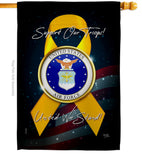 Support Air Force - Military Americana Vertical Impressions Decorative Flags HG108647 Made In USA
