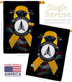 Support Space Force - Military Americana Vertical Impressions Decorative Flags HG108651 Made In USA