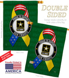 Support Army Troops - Military Americana Vertical Impressions Decorative Flags HG108654 Made In USA