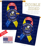 Support Seabees Troops - Military Americana Vertical Impressions Decorative Flags HG108656 Made In USA