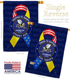 Support Seabees Troops - Military Americana Vertical Impressions Decorative Flags HG108656 Made In USA