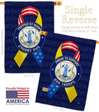 Support Air National Guard Troops - Military Americana Vertical Impressions Decorative Flags HG108657 Made In USA