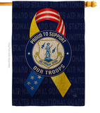 Support Air National Guard Troops - Military Americana Vertical Impressions Decorative Flags HG108657 Made In USA