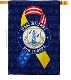 Support Air National Guard Troops - Military Americana Vertical Impressions Decorative Flags HG108657 Made In USA