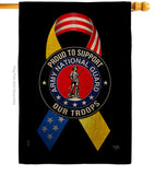 Support Army National Guard Troops - Military Americana Vertical Impressions Decorative Flags HG108658 Made In USA