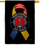 Support Army National Guard Troops - Military Americana Vertical Impressions Decorative Flags HG108658 Made In USA