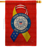 Support Coast Guard Troops - Military Americana Vertical Impressions Decorative Flags HG108660 Made In USA