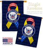 Support Navy Troops - Military Americana Vertical Impressions Decorative Flags HG108661 Made In USA