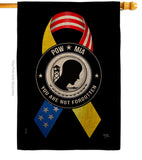 Support POW MIA Troops - Military Americana Vertical Impressions Decorative Flags HG108663 Made In USA