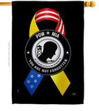 Support POW MIA Troops - Military Americana Vertical Impressions Decorative Flags HG108663 Made In USA
