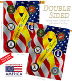 Support All Military Troops - Military Americana Vertical Impressions Decorative Flags HG108664 Made In USA