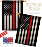 USA Thin Red Line - Military Americana Vertical Impressions Decorative Flags HG137039 Made In USA