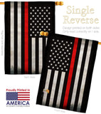 USA Thin Red Line - Military Americana Vertical Impressions Decorative Flags HG137039 Made In USA