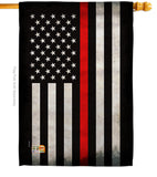 USA Thin Red Line - Military Americana Vertical Impressions Decorative Flags HG137039 Made In USA