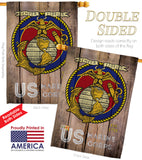 US Marine Corps - Military Americana Vertical Impressions Decorative Flags HG137083 Made In USA