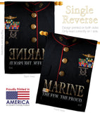 Dress Blue Marine - Military Americana Vertical Impressions Decorative Flags HG137137 Made In USA