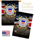 US Coast Guard Semper Paratus - Military Americana Vertical Impressions Decorative Flags HG137174 Made In USA