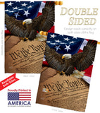 We the People - Military Americana Vertical Impressions Decorative Flags HG137175 Made In USA