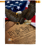 We the People - Military Americana Vertical Impressions Decorative Flags HG137175 Made In USA