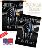 Blue Live Matter - Military Americana Vertical Impressions Decorative Flags HG137293 Made In USA