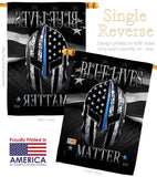 Blue Live Matter - Military Americana Vertical Impressions Decorative Flags HG137293 Made In USA