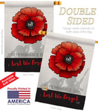 Remembrance Day - Military Americana Vertical Impressions Decorative Flags HG137384 Made In USA