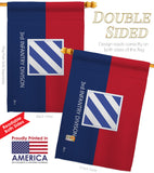 3rd Infantry Division - Military Americana Vertical Impressions Decorative Flags HG140332 Made In USA