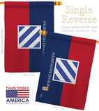 3rd Infantry Division - Military Americana Vertical Impressions Decorative Flags HG140332 Made In USA