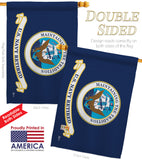 Retired Navy - Military Americana Vertical Impressions Decorative Flags HG140353 Made In USA
