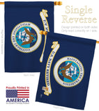 Retired Navy - Military Americana Vertical Impressions Decorative Flags HG140353 Made In USA