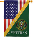 Home of Army - Military Americana Vertical Impressions Decorative Flags HG140604 Made In USA