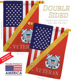 Home of Coast Guard - Military Americana Vertical Impressions Decorative Flags HG140605 Made In USA