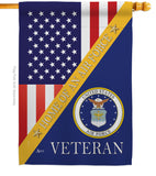 Home of Air Force - Military Americana Vertical Impressions Decorative Flags HG140606 Made In USA