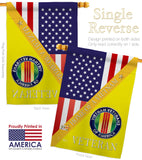 Home of Vietnam - Military Americana Vertical Impressions Decorative Flags HG140612 Made In USA