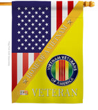 Home of Vietnam - Military Americana Vertical Impressions Decorative Flags HG140612 Made In USA