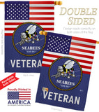 US Seabees Veteran - Military Americana Vertical Impressions Decorative Flags HG140613 Made In USA