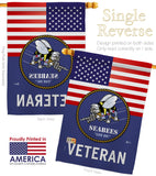 US Seabees Veteran - Military Americana Vertical Impressions Decorative Flags HG140613 Made In USA