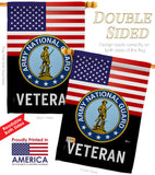 US Army National Guard Veteran - Military Americana Vertical Impressions Decorative Flags HG140619 Made In USA