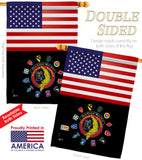 US Vietnam Veteran - Military Americana Vertical Impressions Decorative Flags HG140622 Made In USA
