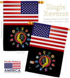 US Vietnam Veteran - Military Americana Vertical Impressions Decorative Flags HG140622 Made In USA