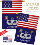 US Airborne - Military Americana Vertical Impressions Decorative Flags HG140624 Made In USA