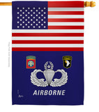 US Airborne - Military Americana Vertical Impressions Decorative Flags HG140624 Made In USA