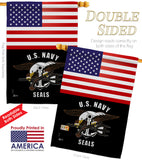 US Navy Seals - Military Americana Vertical Impressions Decorative Flags HG140625 Made In USA