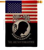 US POW MIA - Military Americana Vertical Impressions Decorative Flags HG140626 Made In USA